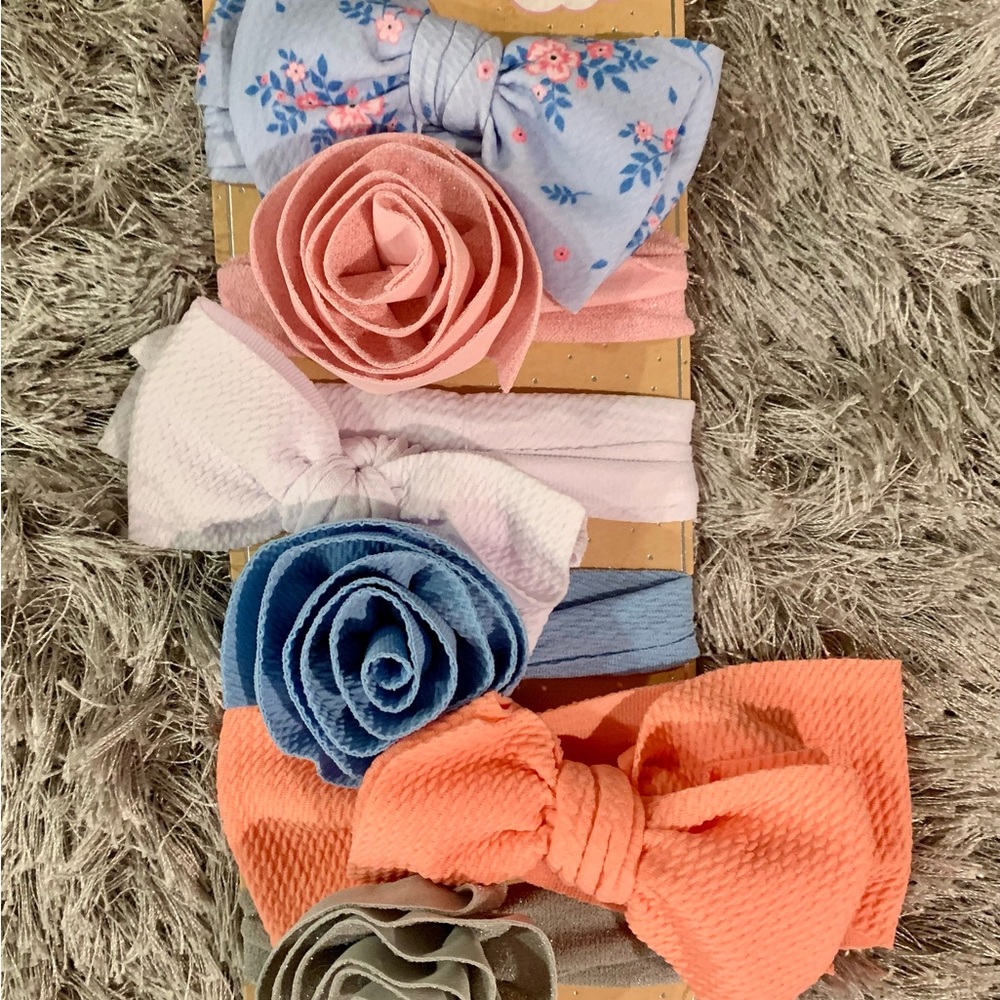 NEW Capelli New York Baby bow headwrap set